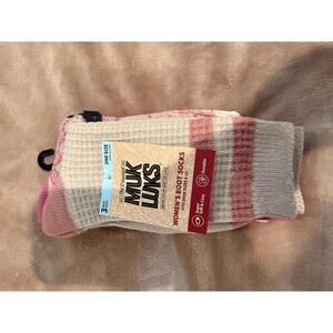 Muk Luks Women's Boot Socks 3-Pack One Size Fits Shoe Sizes 6-11 NWT
